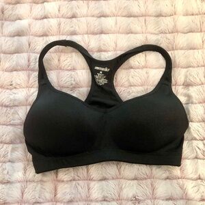 Black sports bra with molded cups